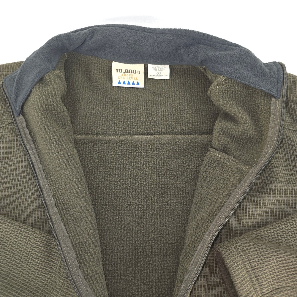 10,000 Ft Above Sea Level Fleece Jacket Mens Large Gorp Checked Full Zip Outdoor - Picture 5 of 15